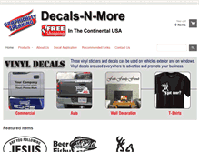 Tablet Screenshot of decals-n-more.com